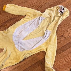 Kids Yellow Dog Onesie with Hood